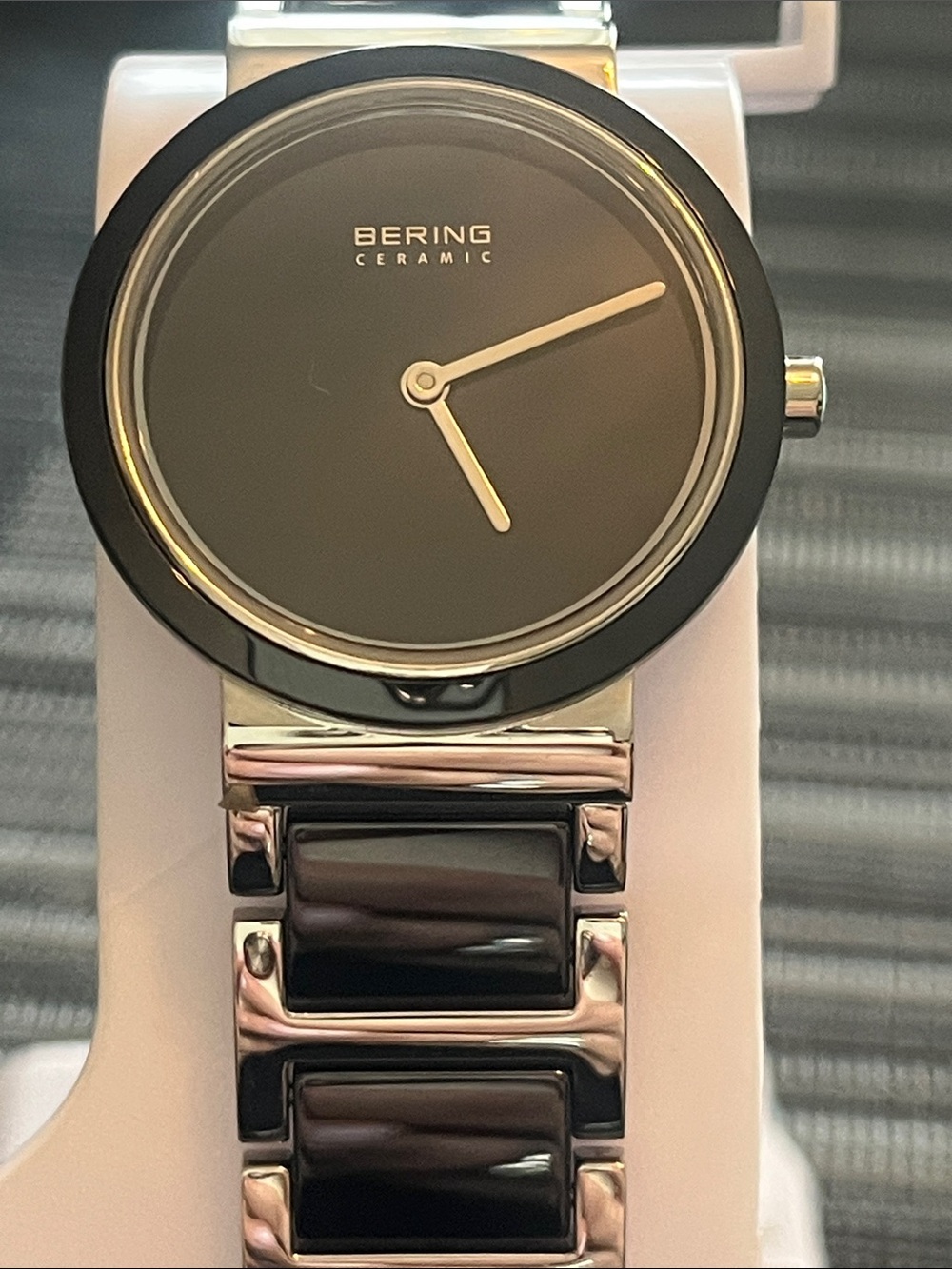 BERING Ceramic Women's Black Ceramic & Silver Bracelet Watch
